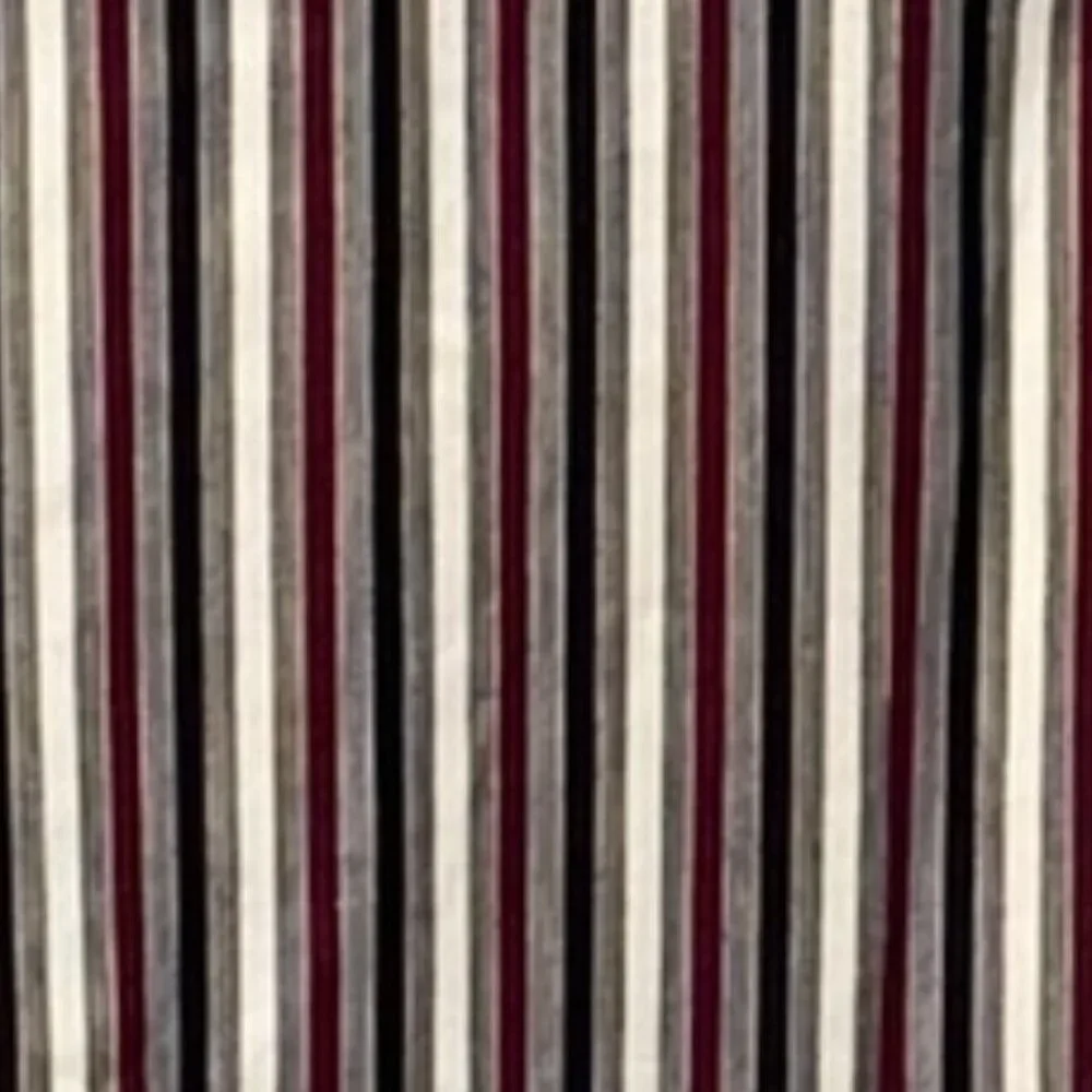 Robert Graham Red White Black Striped Cotton Button Down Dress Shirt‎ Size XL